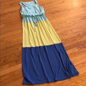 Color block maxi dress